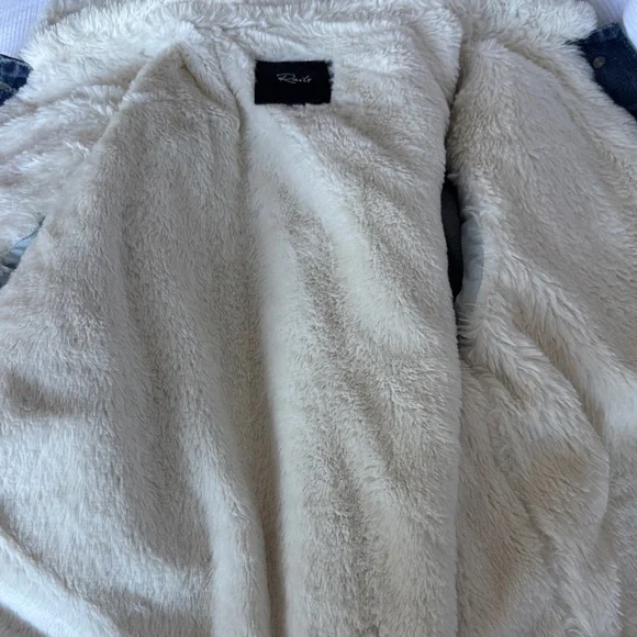 Rails Blue Denim Jacket with Pink Floral Detail - Picture 4 of 7